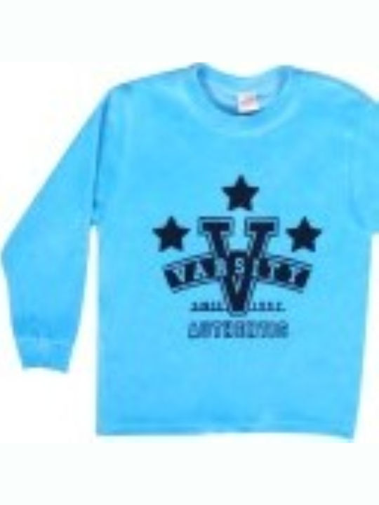 Minerva Kids Pyjamas Winter Velvet Light Blue Velvet Varsity