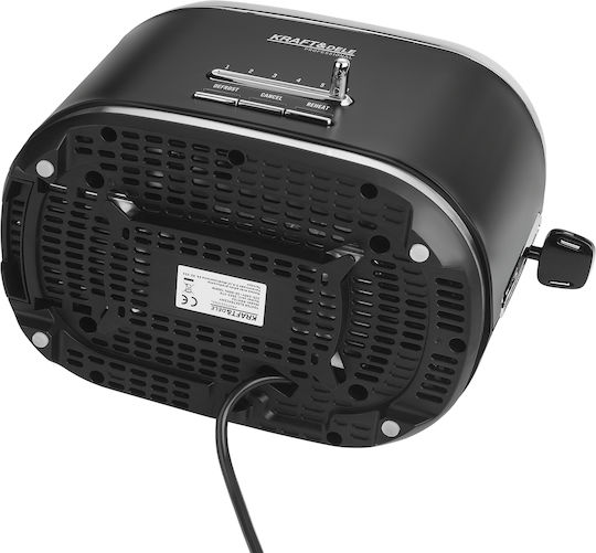 Kraft & Dele Φρυγανιέρα 2 Θέσεων 1000W Μαύρη