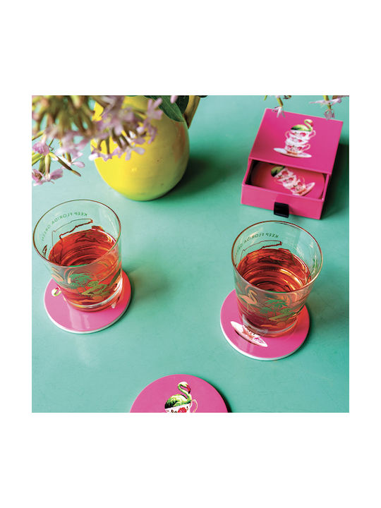 Flamingo Σουβέρ Κεραμικό 4τμχ
