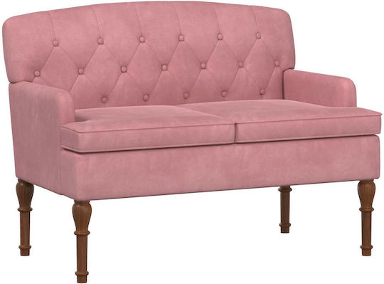 Doppelsitzer Samt Rosa 111x65x79cm