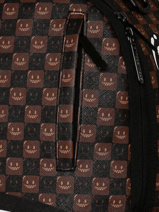 Sprayground Sharks In Paris Wtf Bubble Brown Check School Backpack Brown