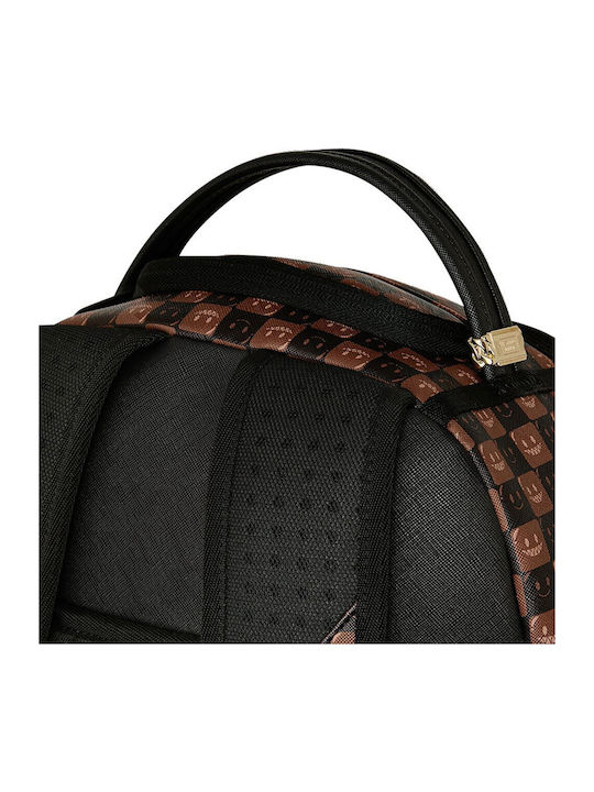 Sprayground Sharks In Paris Wtf Bubble Brown Check School Backpack Brown