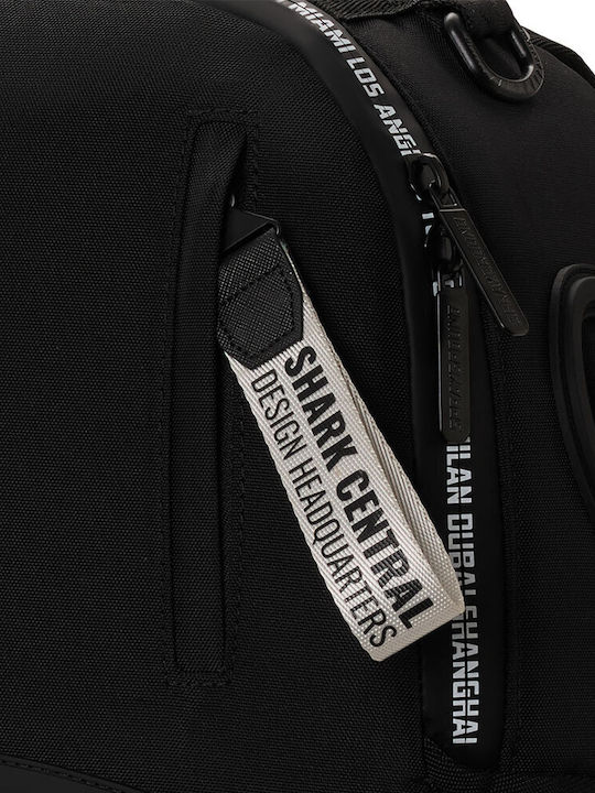 Shark Central Printed Zip Σχολική Τσάντα Πλάτης Μαύρη B9587