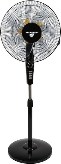 Telemax FS40-806 Ανεμιστήρας Ορθοστάτης 60W Διαμέτρου 40cm Μαύρος