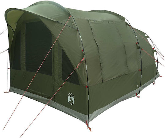 vidaXL Campingzelt Tunnel Khaki 4 Jahreszeiten 400x260x200cm