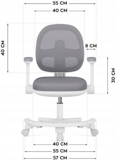 Mark Adler Junior 3.6 Scaun De Birou Cu Brațe Reglabile Gri Mark Adler Junior 3.6 Scaun De Birou Cu Brațe Reglabile Gri