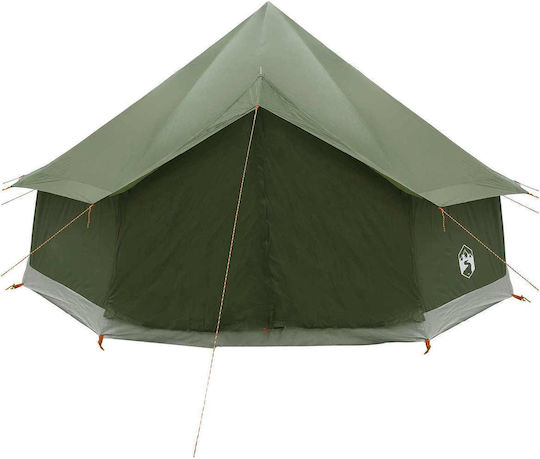 vidaXL Σκηνή Camping Teepee Πράσινη 4 Εποχών 400x400x250εκ.