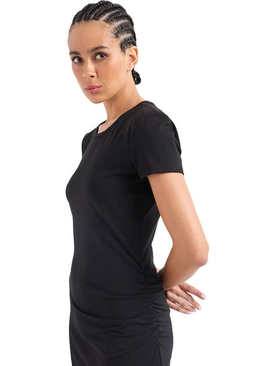 Rochii De Vară Pentru Femei Mini Sport Rochie Tricou Mâneca Scurtă Ea7 Logo Series