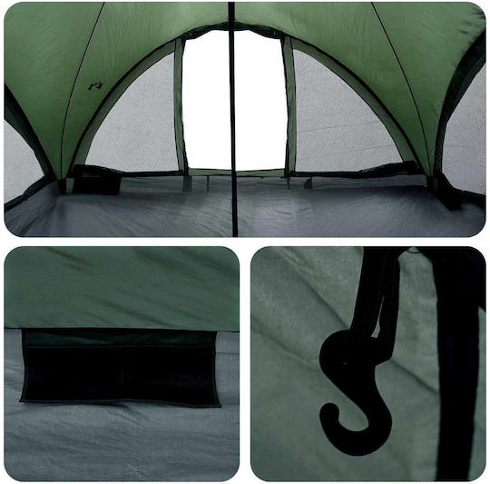 vidaXL Camping Teepee Tent Khaki 500x500x350cm