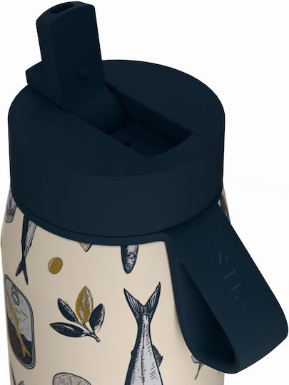 Estia Pulse Save The Aegean Recyclable Thermos Bottle Stainless Steel BPA Free 500ml Salt Life