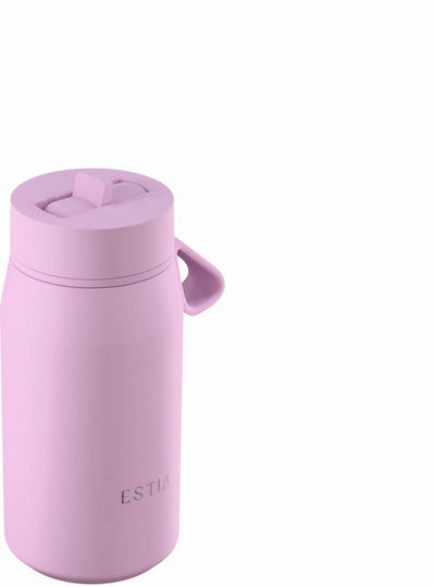 Estia Pulse Save The Aegean Recyclable Thermos Bottle Stainless Steel BPA Free 360ml Lavender