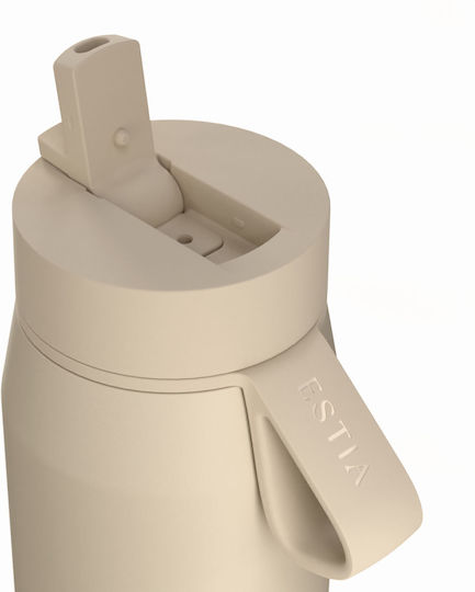 Estia Pulse Save The Aegean Recyclable Thermos Bottle Stainless Steel BPA Free 360ml Dune
