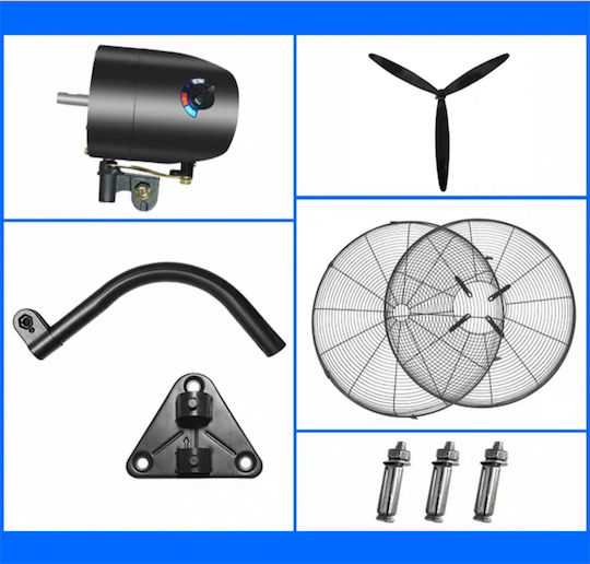 t02114456 Professional Wall-mounted Fan 130W 65cm Diameter with Remote Control
