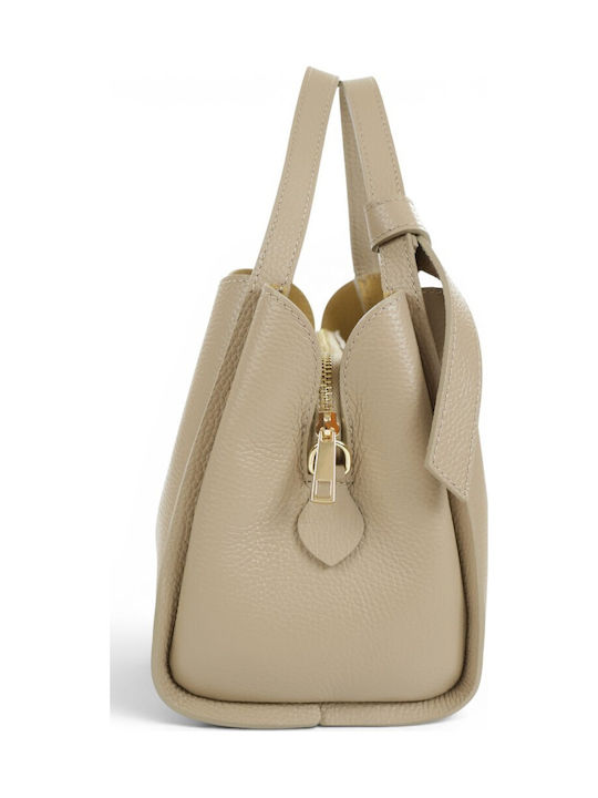 Leather Women's Shoulder Bag Taupe