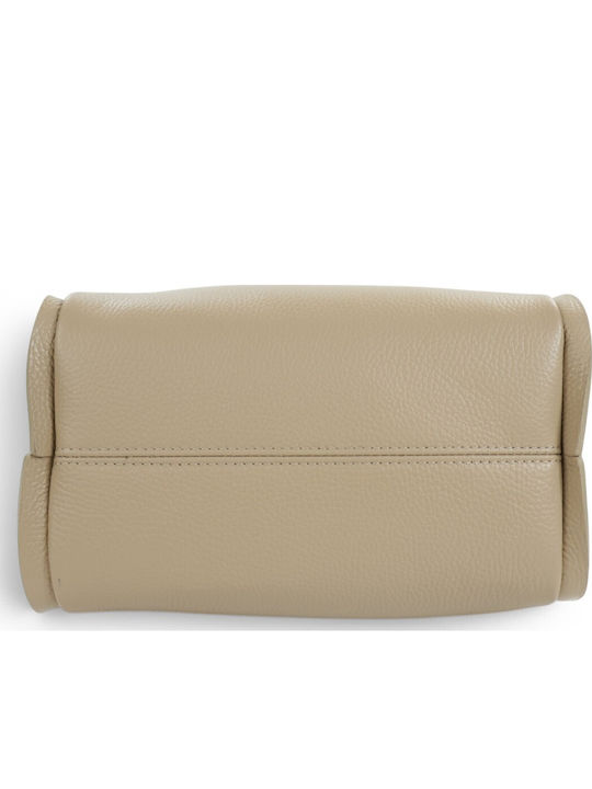 Leather Women's Shoulder Bag Taupe