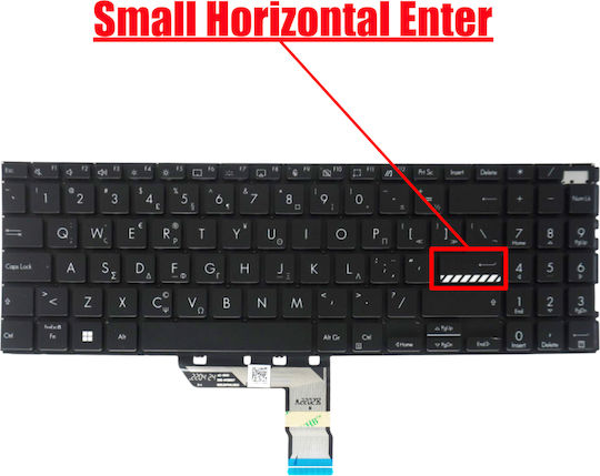 Greek Laptop Keyboard Asus Vivobook 15 Pro M3500 M3500q M350 M6500 M6500qc M7600 90nb0ui3-r30us0 0knb0-560xua00 0knb0-5805gr00 Gr No Frame Backlit Black Code.40817grnofrbl
