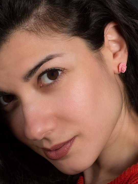 Theodora's Jewellery Σκουλαρίκια Καρφωτά από Ασήμι Επιχρυσωμένα Ροζ Theodora's Jewellery Σκουλαρίκια Καρφωτά από Ασήμι Επιχρυσωμένα Ροζ