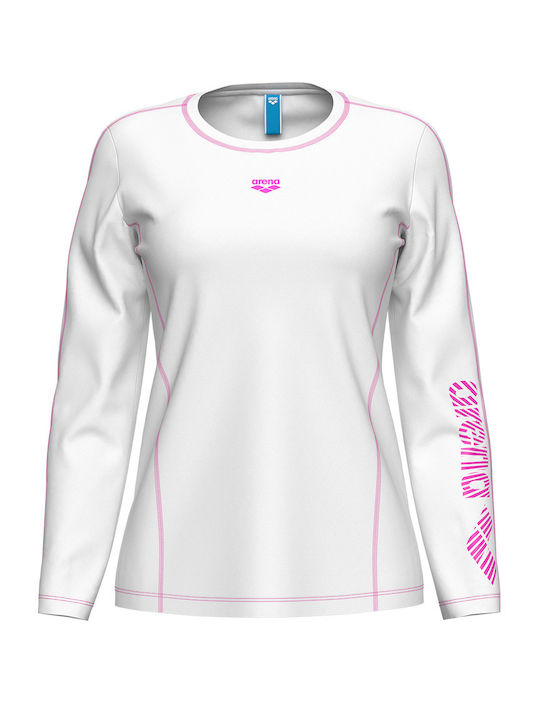 Arena Women's Long Sleeve Sun Protection Shirt White