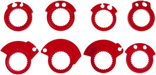Racetech Mânere Pentru Ghidon De Motocicletă R20 Blocare 22/25mm Roșu Neon + 8 Adaptoare