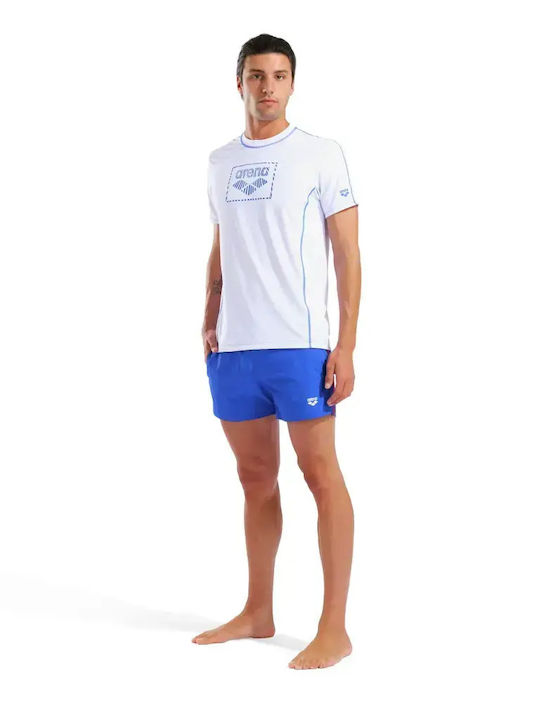 Arena Swim Men Short Sleeve Sun Protection Shirt White