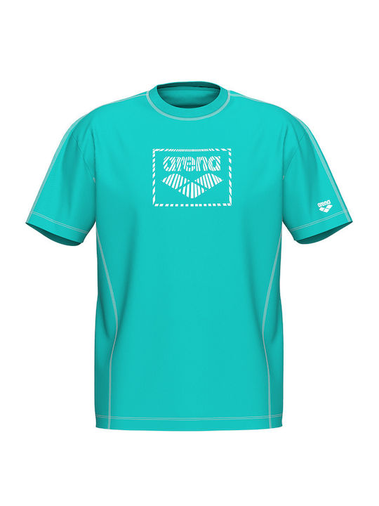 Arena Men's Short Sleeve Sun Protection Shirt Turquoise