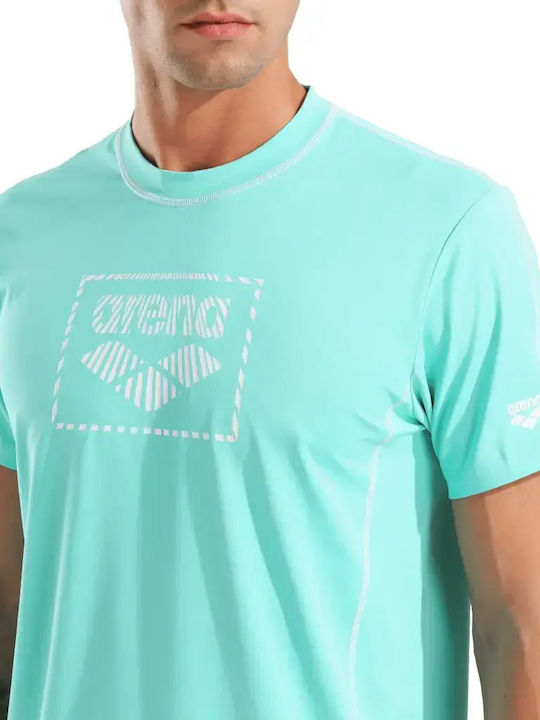 Arena Men's Short Sleeve Sun Protection Shirt Turquoise