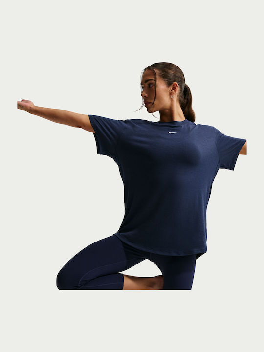 Entspanntes Damen-Kulturpflanzen-Top Mit Mitternachts Marineblau / Weiß