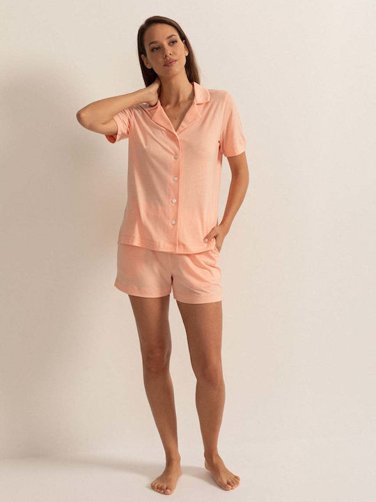 Sofiaman Sofiaman Sommer Damen Schlafanzug Shorts Eucalyptus
