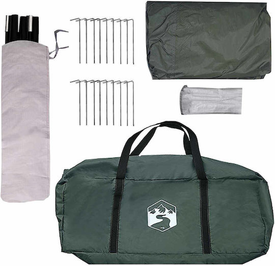 vidaXL Къмпинг сцена Каки 600x400x268см