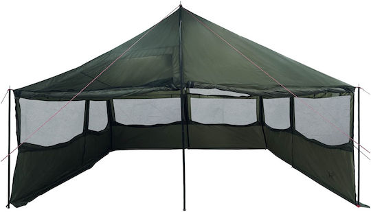 vidaXL Къмпинг сцена Каки 600x400x268см