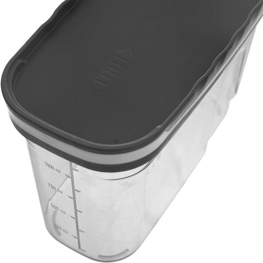 Orion Orion Lebensmittelgläser & Behälter für Zucker / Getreide mit Kunststoffverschluss Grau 1250ml