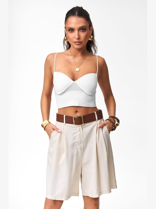 Women's Beige Bermuda
