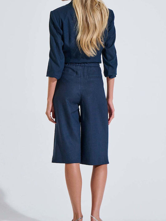 Women's Linen Bermudas Blue