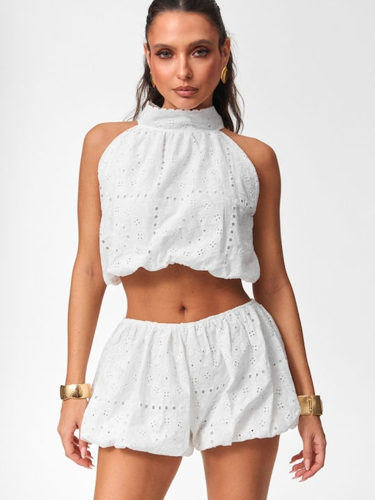 Women's Set with Shorts White