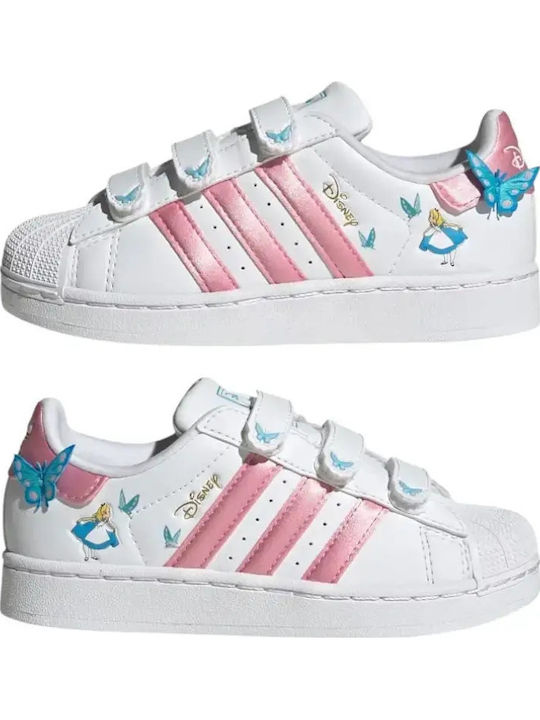 Superstar Ii Kids Sneakers with Hoop & Loop Closure White