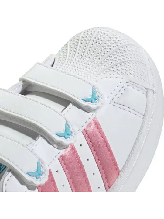 Superstar Ii Kids Sneakers with Hoop & Loop Closure White