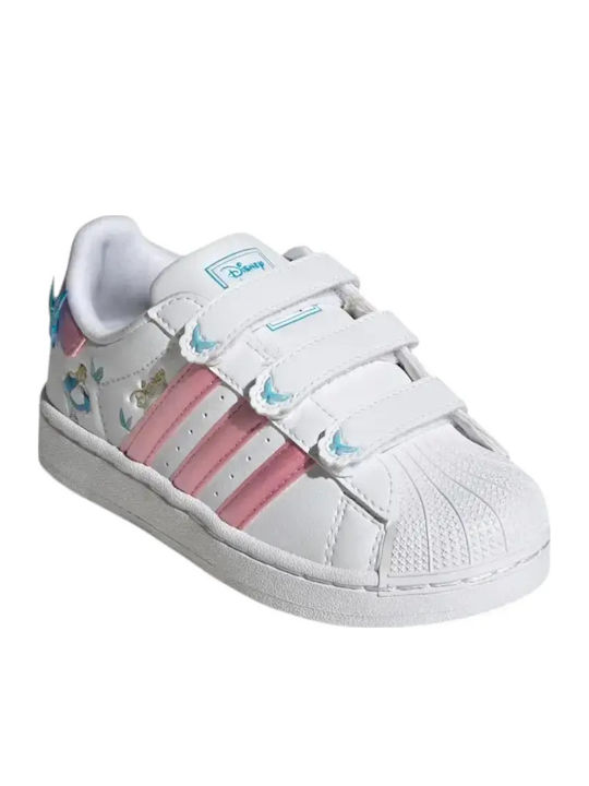 Superstar Ii Kids Sneakers with Hoop & Loop Closure White