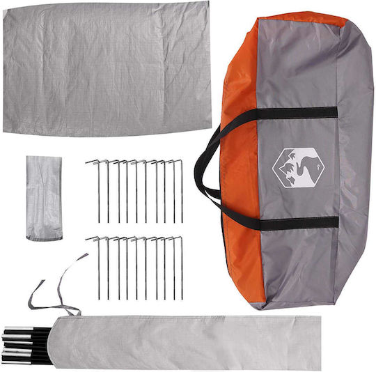 vidaXL Camping Teepee Tent Grey 500x500x350cm