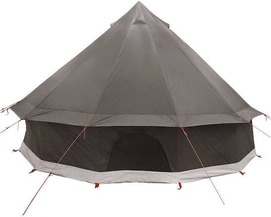 vidaXL Σκηνή Camping Teepee Γκρι 300x300x200εκ.