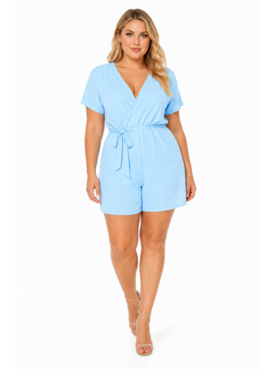 Women's One-piece Shorts Light Blue SH-53259-26SO-Light Blue