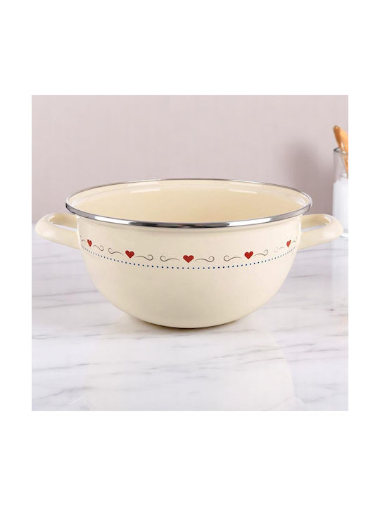 Orion Bol Servire Rotund Emailat Gri cu Diametru 26 cm