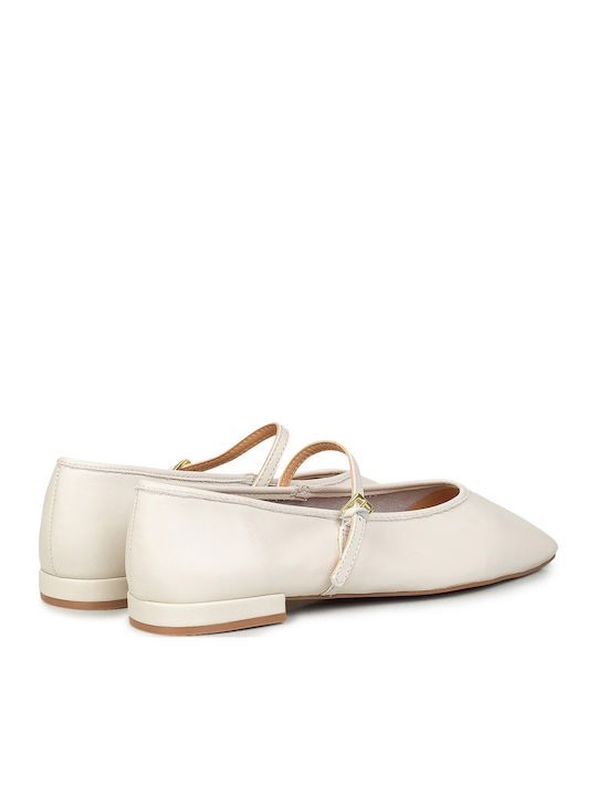 Damen Ballerinas Weiße