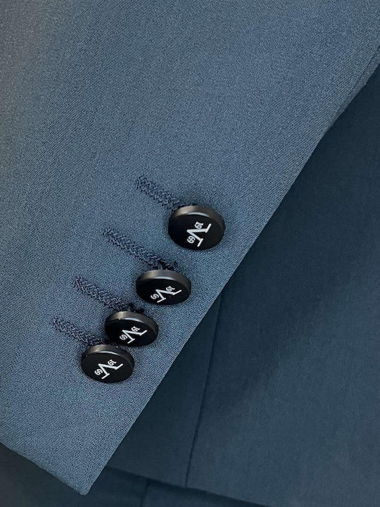Men's Groom's Suit with Vest Slim Fit Dark Green