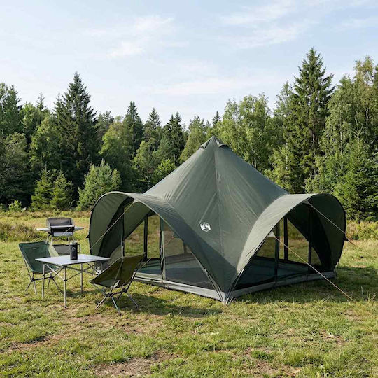 vidaXL Къмпинг Типи Каки за 6 Души 400x400x350см