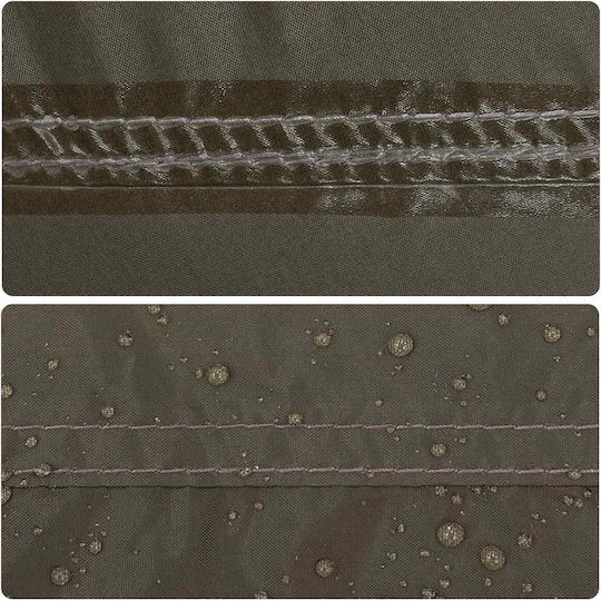 vidaXL Къмпинг сцена Типи Сива 600x600x350см