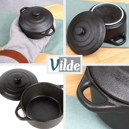 Vilde Кръгло Индивидуално Устойчиво Съдове от Порцелан с Капак 15x11x5.5см