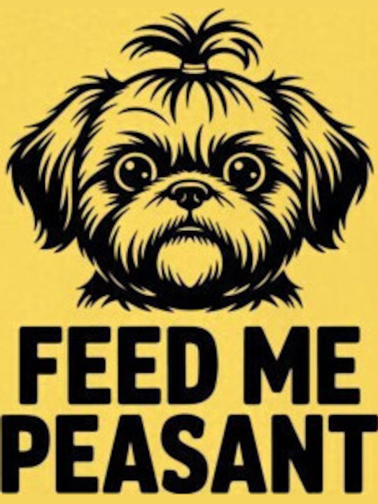 T-shirt Feed Me Peasant Cute Puppy Illustration Pop Culture Daisy