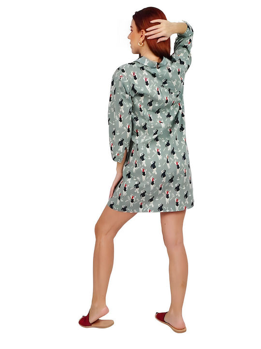 Summer Mini Dress Green
