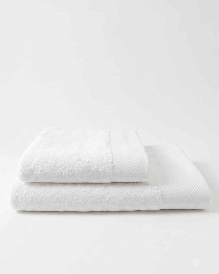 50% Bamboo 50% Cotton 700gsm Hotel Face Towel 100x50cm White