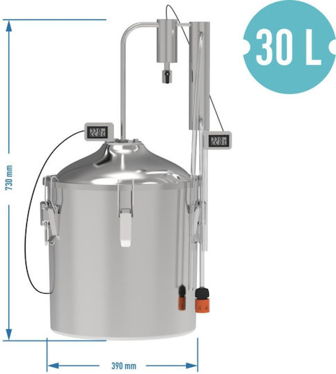 Rakı Дестилатор Sediment Collector Cooler 30 л